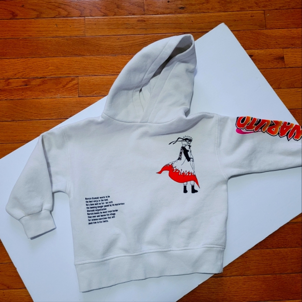 Naruto Zara hoodie,cream size 6-7